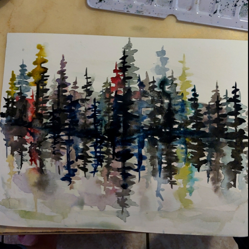 Trees watercolor